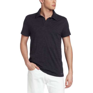 Calvin Klein Jeans Men’s Evening Stripe Short Sleeve Polo, Thunder Grey, X-Large