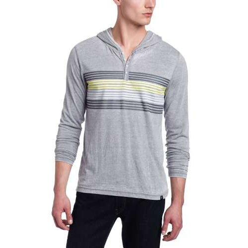 Marc Ecko Cut & Sew Men’s Burnout Printed Stripe Long Sleeve Knit, Cigarette, Medium